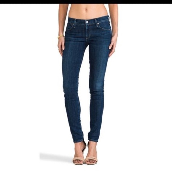 PAIGE Women's Peg Skinny Jeans - Dark Blue - Picture 1 of 9